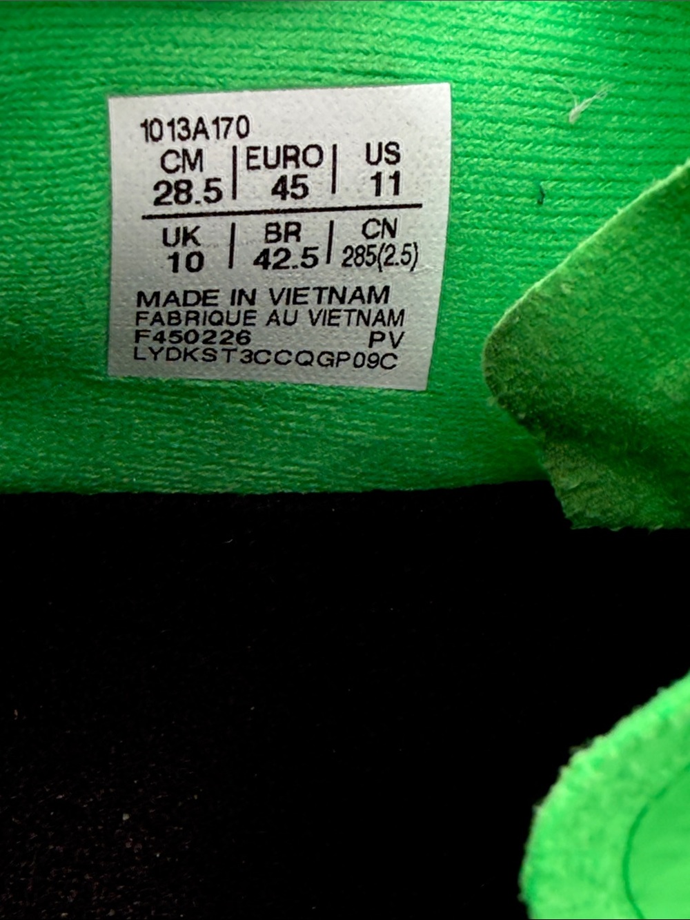Asics MEGA BLAST men’s 11 Lime Green & Black FF Turbo² Race Running Shoes S14 - Picture 6 of 6